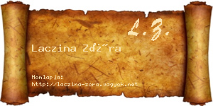 Laczina Zóra névjegykártya